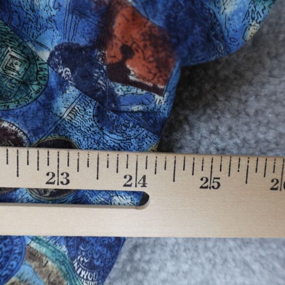 Vintage Neiman Marcus Shirt Men XL Multicolor Button Long Sleeve Imported Thread - Picture 8 of 8